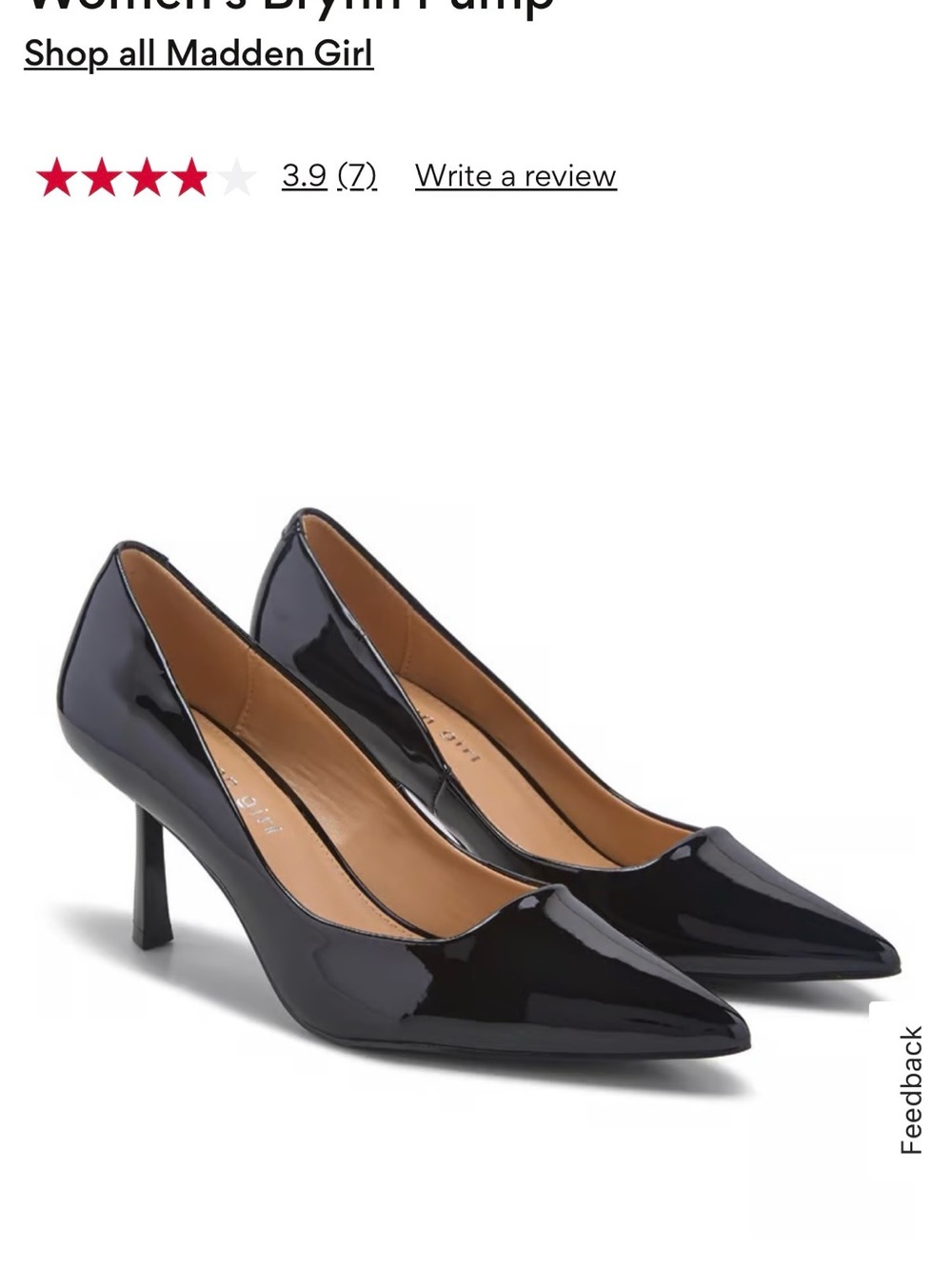 Madden Girl Black Patent Pointed-Toe Pumps